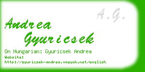 andrea gyuricsek business card